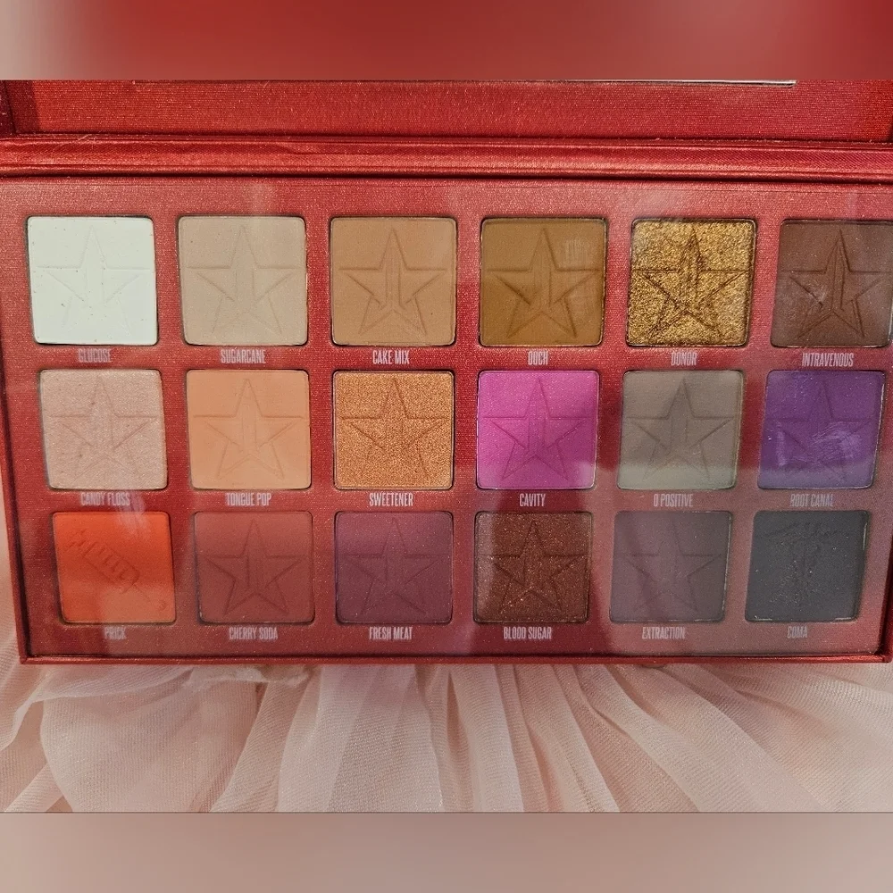 NEW Jeffree Star Blood Sugar Eyeshadow Palette + Lipstick Makeup Bundle
